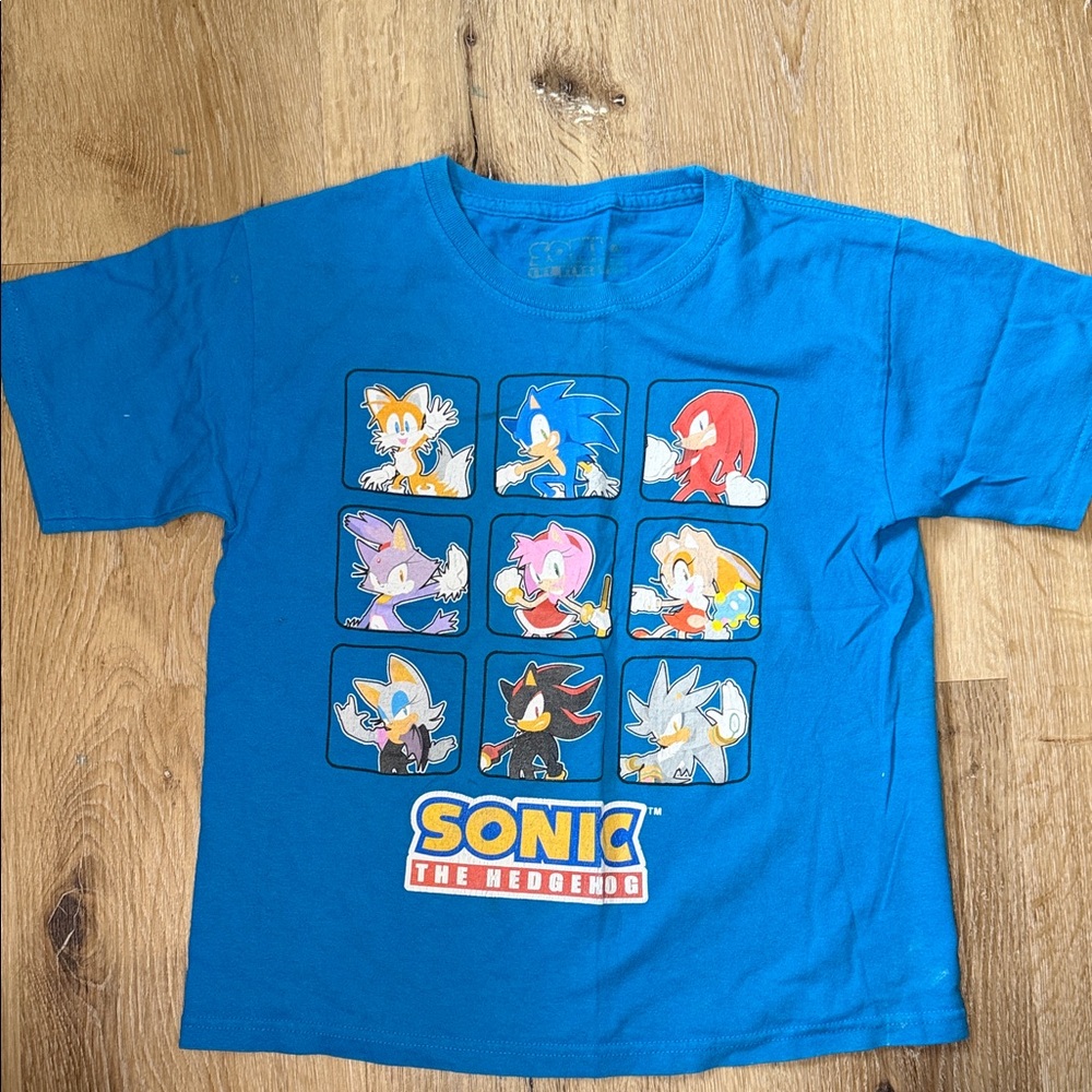 Sonic The Hedgehog Kids' Blue Graphic Tee